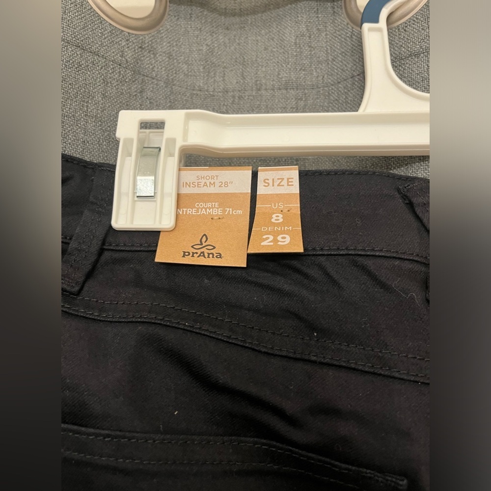Prana Women's Oday Jeans Denim Skinny Flat Front Stretch Black Out Size 4 New - Picture 5 of 6